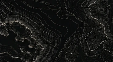 Topographic contours tracing a rugged landscape.